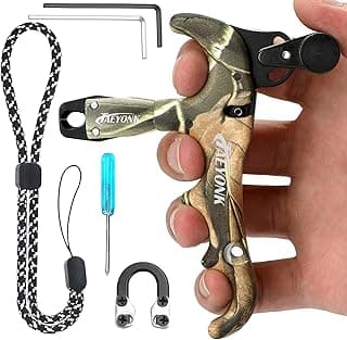 Bow Release for Compound Bow,Aluminum 360°Rotatable,Archery Release Trigger,for Both Right and Left Handers,for Both Youth and Adults,Adjustable Sensitivity and Angle,Tool Included
