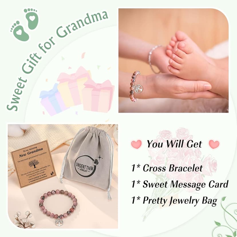 UNGENT THEM Tree of Life Bracelet for Women, Gifts for Grandma, Nana, Mother in Law, Mom, Gigi, Mimi, Aunt, Sister in Law, Teacher, Birthday Christmas Wedding Mothers' Day Gifts