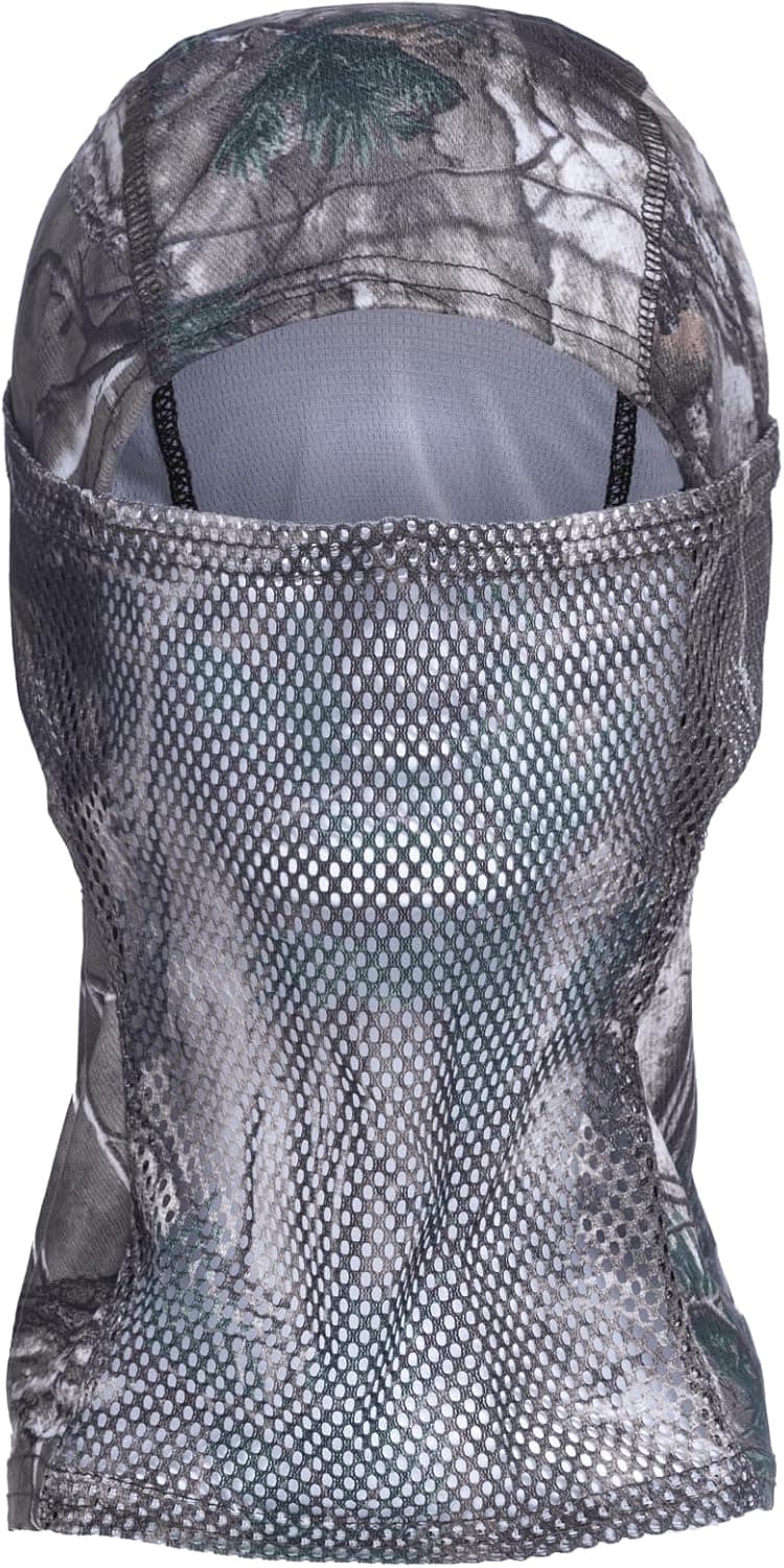 CAMOTER Camo Balaclava Mesh Face Mask - Lightweight Turkey Hunting Face Cover for Men & Women - Hunting, Fishing, Skiing