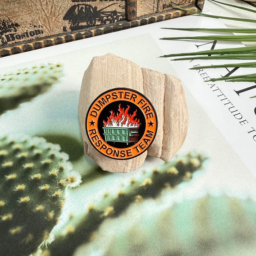 1Pcs/5Pcs/10Pcs Dumpster Fire Enamel Pins Response Team Alloy Badges for Jackets Hilarious Gifts for Coworkers Team Members
