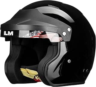 ILM Snell SA2025 Open Face Auto Racing Helmets Lightweight Fiberglass Helmet for Men and Women Model R95