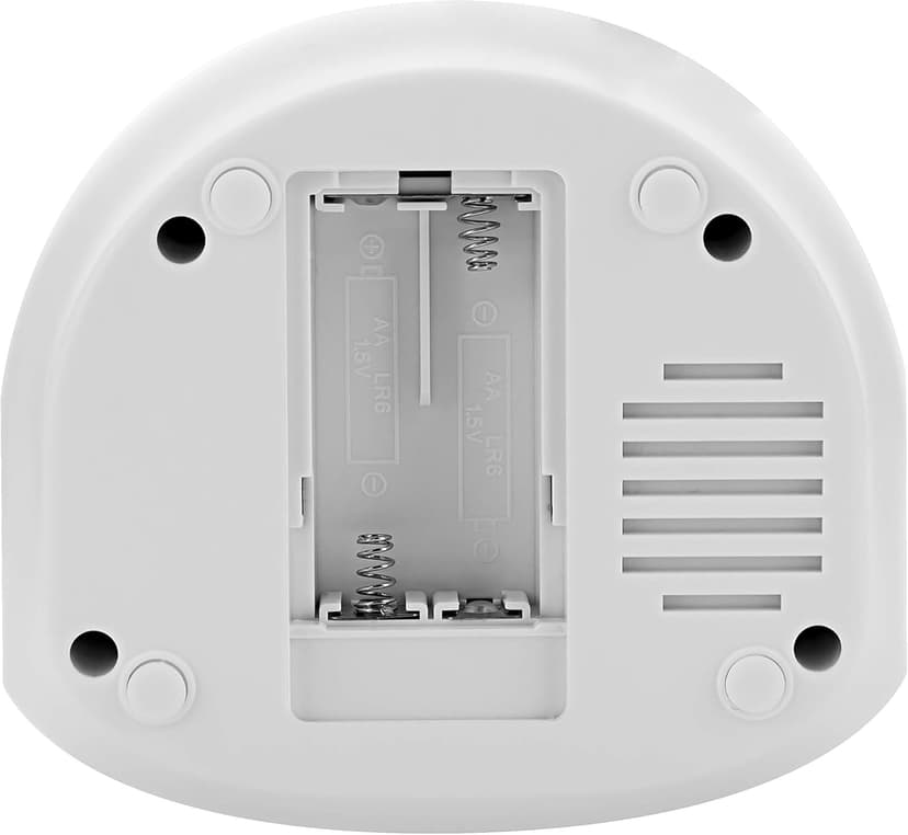 Magnasonic Digital AM/FM Clock Radio with Battery Backup, Dual Alarm, Sleep & Snooze Functions, Display Dimming Option,White (EAAC201)