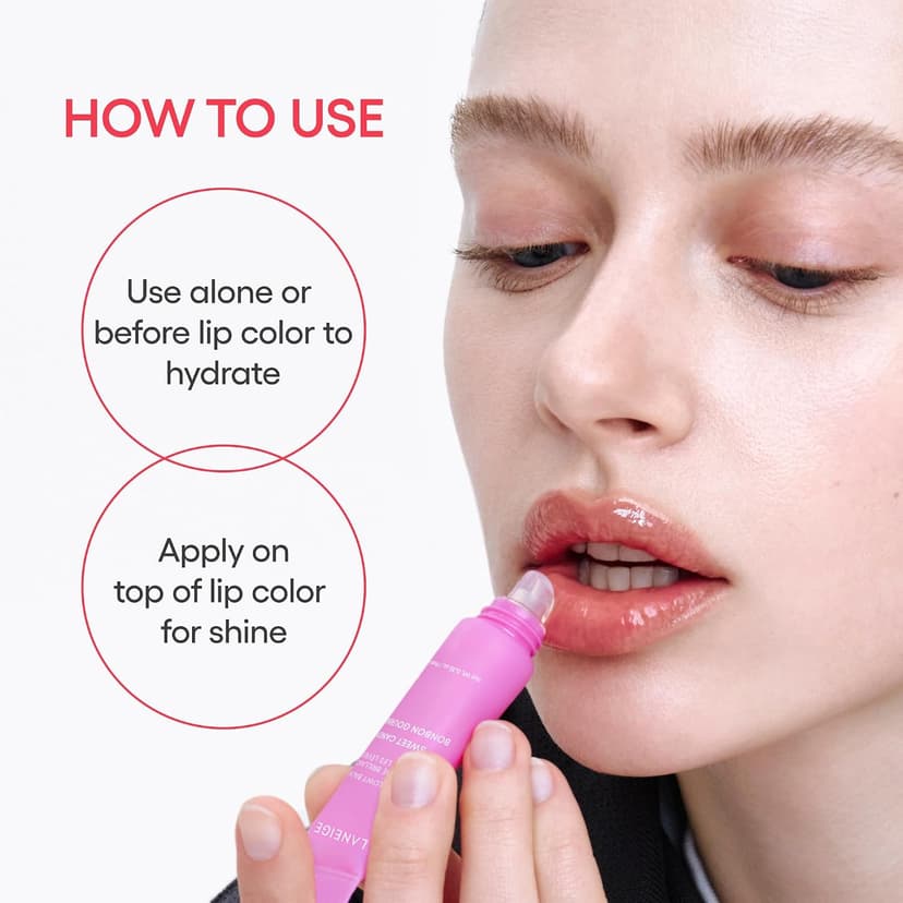 With Shea & Murumuru Butters for Hydrating, Moisturizing, Glossy, Non-Sticky Shine LANEIGE Lip Glowy Balm | Sheer Tinted Lip Treatment Balm Tube B0DVH22M8S
