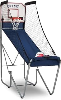 Pop-A-Shot Home Single Shot | Arcade Basketball Fun at Home | Infrared Sensor Scoring | 6 Game Modes | 4 Balls | Foldable Storage | for All Players