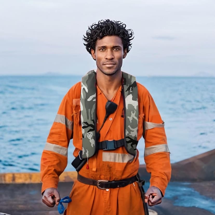 HWAYAN Manual Inflatable Life Jacket| Inflatable PFD Vest Adult| Life Vest for Adults| Outdoor Water Sports| Supports up to 330 lbs|33g of Carbon Dioxide Cylinder