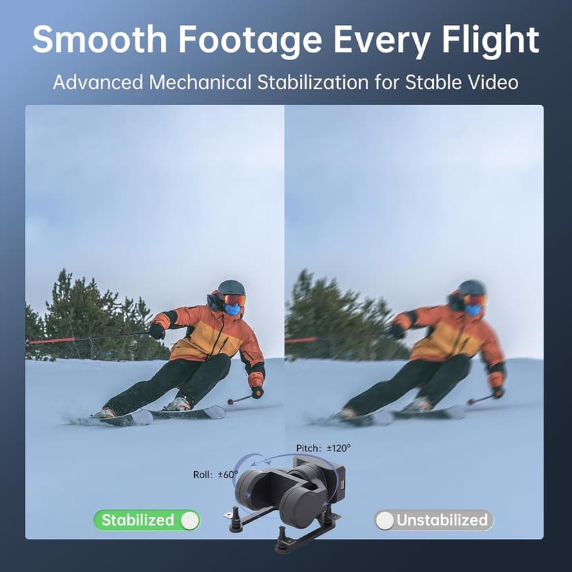 CADDXFPV GM2 2-Axis Gimbal – FPV Head Tracking with Mechanical Stabilization, UART/PWM Control, Compatible Only with Select Walksnail VTX Models, for FPV Drones, RC Cars, and Fixed Wings