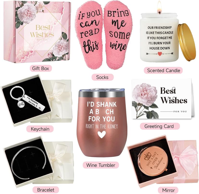Birthday Gifts for Women - Best Friends Gifts for Women, Sister Birthday Gift Ideas, Unique Bestie Friendship for Woman, Christmas Gift for Best Friend Bestie Sister