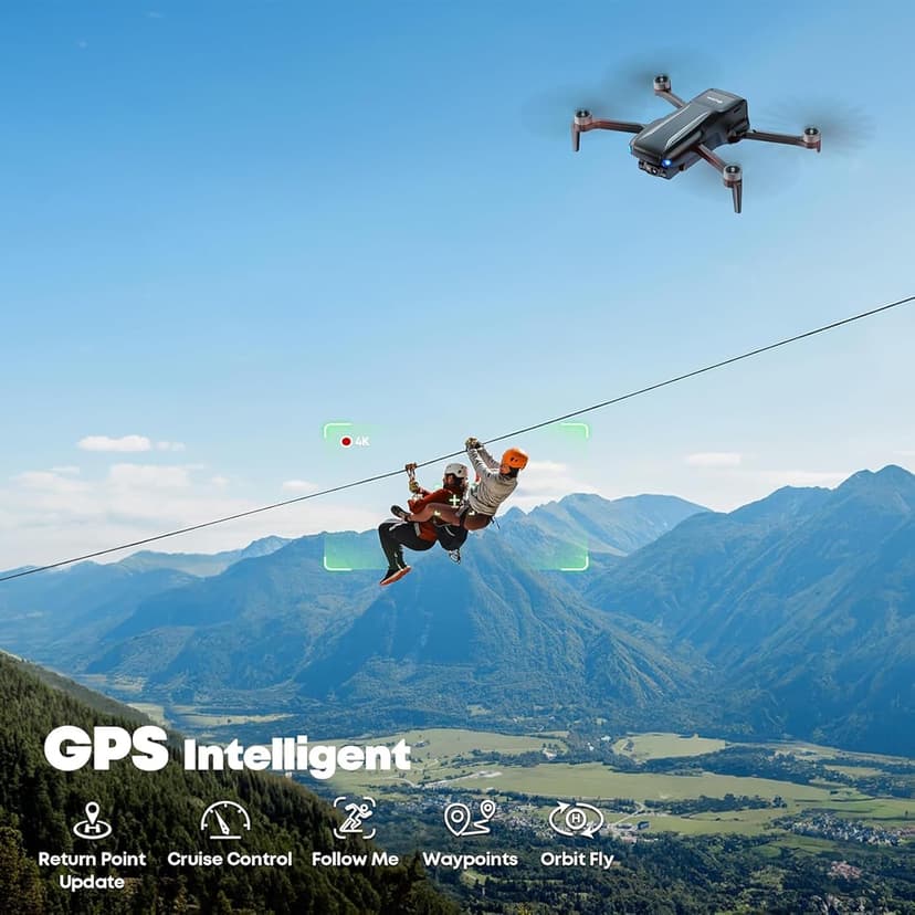 Bwine F7MINI 4K(RC3) Drones with Camera for Adults, 8K Photo 4K Video, RC with 1080P Screen, 20000ft Transmission, 64min Flight, 3-Axis Gimbal, 249g FAA-Exempt, GPS Track, Auto Return, Beginner Mode
