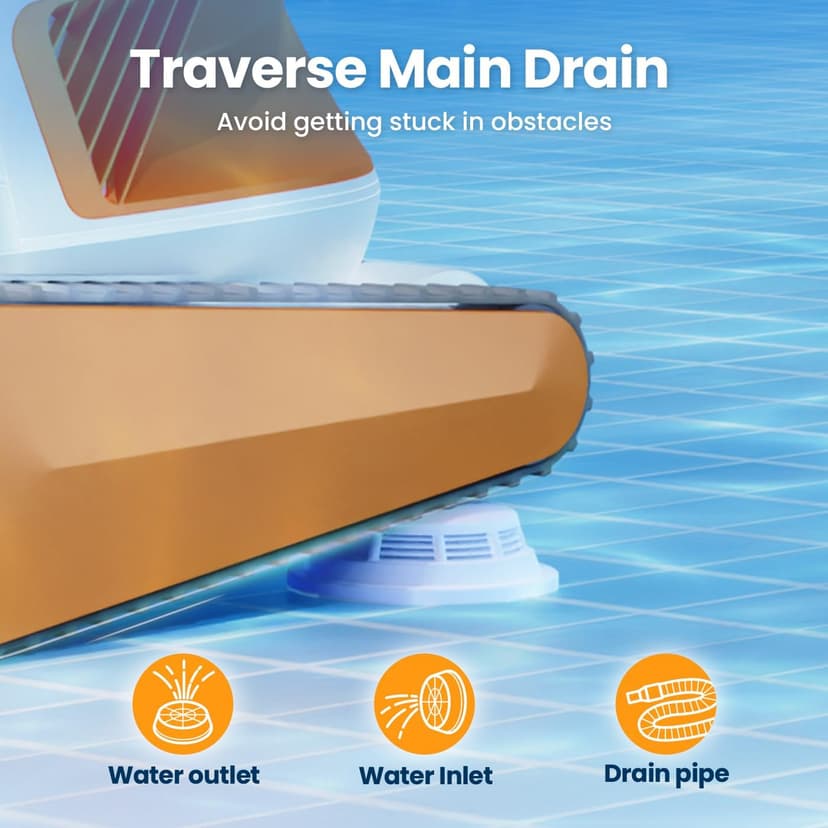 2025 Chasing Hydro 3 Robotic Pool Cleaner for Inground/Above Ground Pools, 150W Cordless Pool Vacuum, Max 200min Runtime, 4.1L Filter Basket, Auto Waterline/Wall Cleaning, Max 1076 sq.ft Coverage