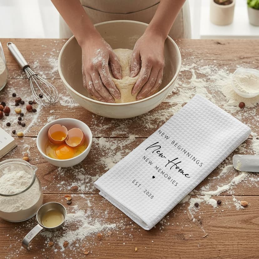 1PC Housewarming Gifts for New House 2026 Kitchen Towels, New Beginnings Hand Towels, Ideal Gifts for Homeowner Decorative,Welcoming Home Sweet Home Tea Towels-Ab02 B0FLJJ6DXR