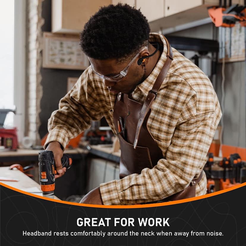 2 Banded Ear Plugs with 10 Pairs of Replacement Pods - Reusable Shooters Ear Protection for Mowing Shooting Construction Hunting - Washable Gun Range Hearing Protection Ear Plugs for Noise Reduction