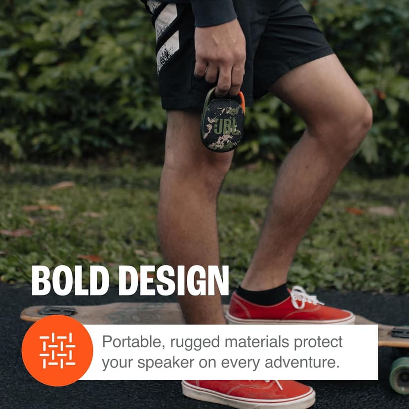 JBL Clip 4 - Portable Mini Bluetooth Speaker, big audio and punchy bass, integrated carabiner, IP67 waterproof and dustproof, 10 hours of playtime, speaker for home, outdoor and travel (Black) B08PJ7JMQM
