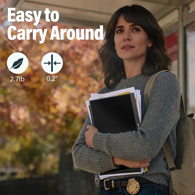 InnoView Portable Monitor, 15.6 Inch FHD 1080P HDMI USB C Second External Monitor for Laptop, Desktop, MacBook, Phones, Tablet, PS5/4, Xbox, Switch, Built-in Speaker with Protective Case