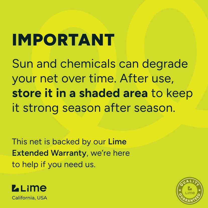 Lime Ultra-Durable Pool Skimmer Net – Deep Fine Mesh for Efficient Leaf & Debris Cleaning, Fits Standard Pool Poles (Net Only, No Pole)