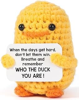 MBL Christmas Stocking Stuffers for Women - Emotional Positive Inspirational Support Small Funny Gag Crochet Duck Pickle Birthday Xmas for Men for Coworker Boss Colleges Her Him Friend