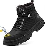 KELODON Waterproof Steel Toe Boots For Men-6 Inch Comfortable Mens Safety Work Boots Indestructible Steel Toe Shoes Lightweight Non Slip Puncture Resistant Industrial Construction Boot