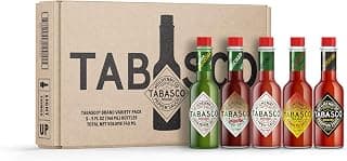 TABASCO Brand Hot Sauce Variety Pack, Gift Set Includes Five Different 5 Fl Oz Tabasco Hot Sauce Flavors, Perfect for Eggs, Pizza, Tacos, and More, 25 Fl Oz (Pack of 5) B0FB1VS3Y6