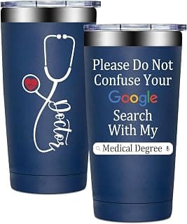 Christmas, Appreciation, Doctors Day Gifts for Doctors, MD, Residency, Physician - Funny Gift for Doctor Male, Female BIRGILT Doctor Gifts for Men, Women - 20 oz Medical Degree Tumbler Cup B0GWWGFWZD