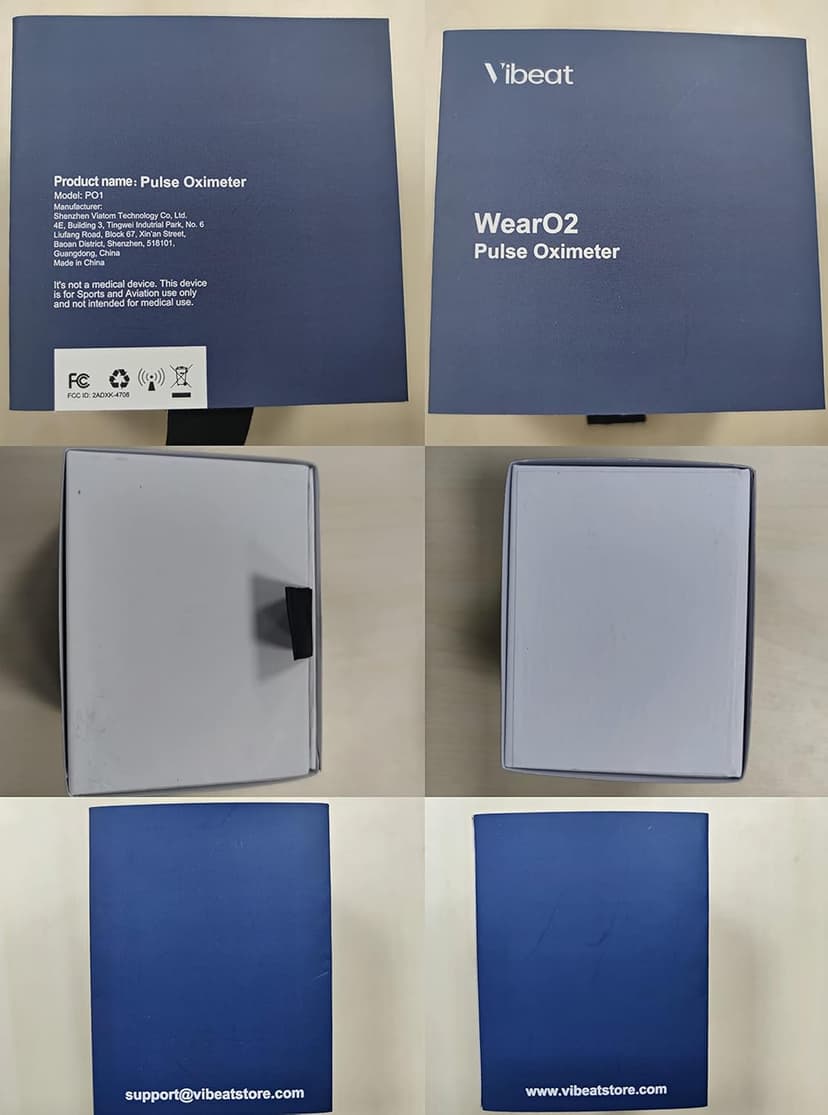 Vibeat Pulse Oximeter for 12 Hours Continuous Tracking, WearO2 Bluetooth Finger Oxygen Monitor, Notification of Low O2, Wearable Ring Blood Oxygen Meter, Free App & PDF Report
