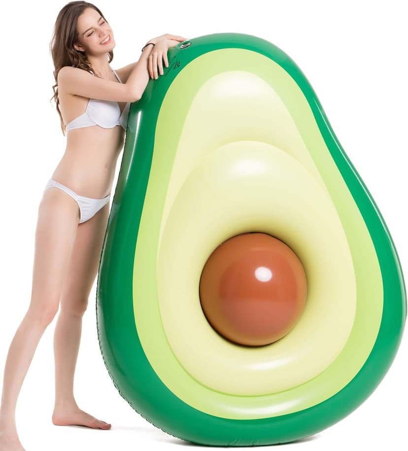 Jasonwell Inflatable Avocado Pool Float Floatie with Ball Water Fun Large Blow Up Summer Beach Swimming Floaty Party Toys Lounge Raft for Adults (XL)