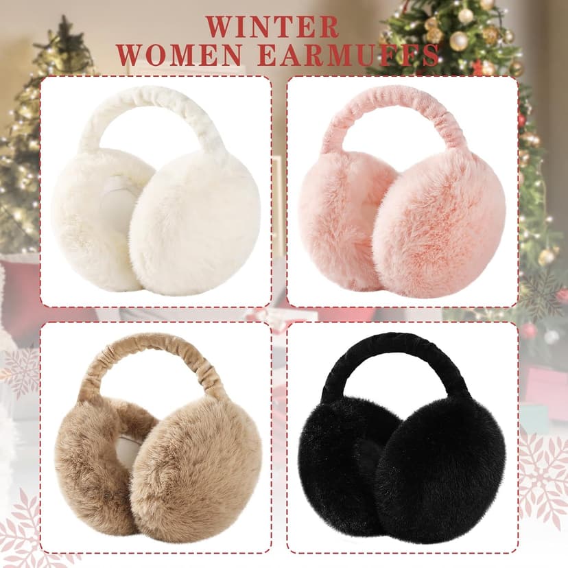 Nimalpal Ear Muffs for Winter Women - Adjustable Earmuffs for Women Winter Foldable