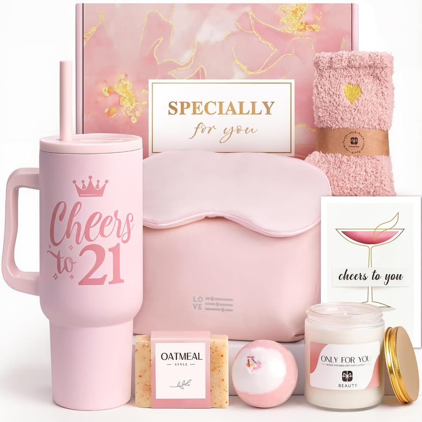 21st Birthday Gifts for Women - Gifts for 21 Year Old Female - 8 Pieces Best 21st Birthday Party Gift Ideas for Daughter,Niece,Granddaughter B0G2X8XTSV