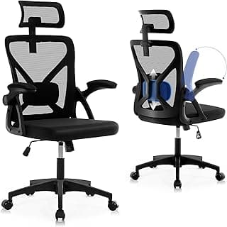 Office Chair,Ergonomic Desk Chair with Adjustable Lumbar Support,400 Lbs Mesh Computer Chair High Back with Headrest for Home Office (Black)