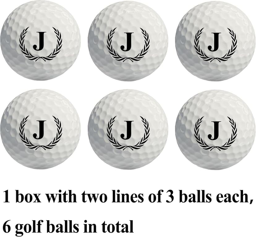 Xeiwagoo Golf Gifts for Men, Unique Initial on Personalized Golf Balls (6 Balls)