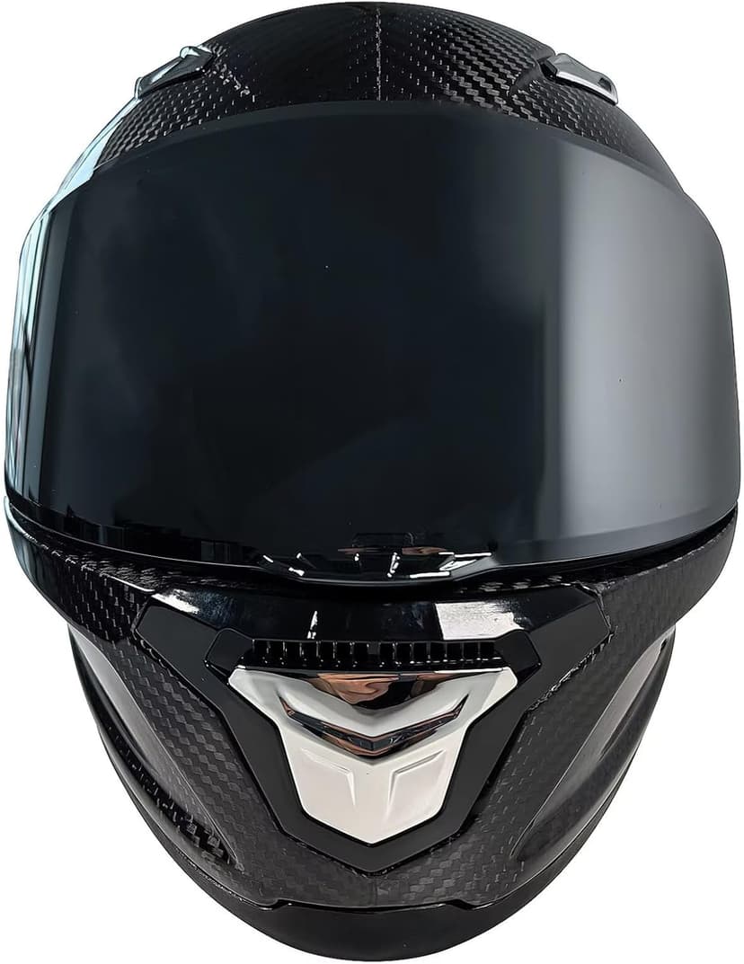 Motorcycle Carbon Fiber Full Face Helmets, with Spoiler Sport Touring Street Moped Scooter Chopper ATV Snowmobile Motorcycle Helmet, DOT Approved