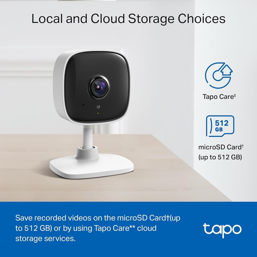 Tapo 1080P Indoor Wired Security Camera - Works as a Baby & Pet Monitor, Motion Detection, 2-Way Audio, Siren, Night Vision, Subscription-Free Local or Optional Cloud, Works with Alexa, C100(4-Pack)