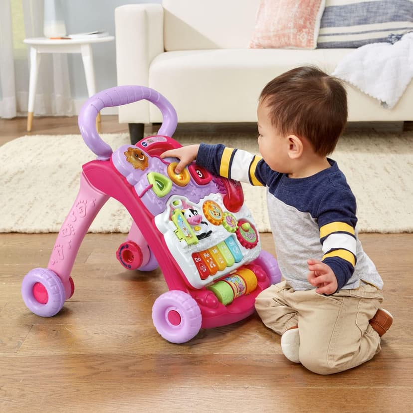 VTech Sit-to-Stand Learning Walker (Frustration Free Packaging), Pink B07CRX1BDG