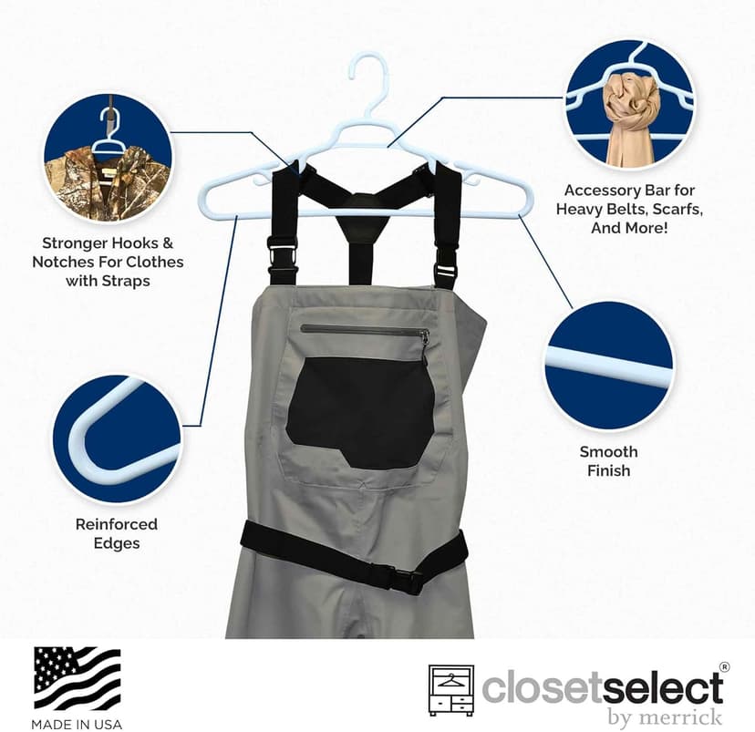 19" XL Plastic Hangers, Giant Heavy Duty Hanger, Merrick, XL Hanger, 36