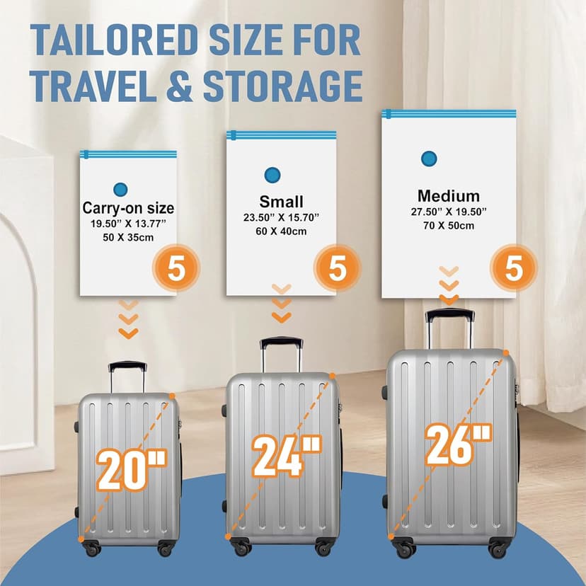 15 Space Saver Bags with Electric Pump