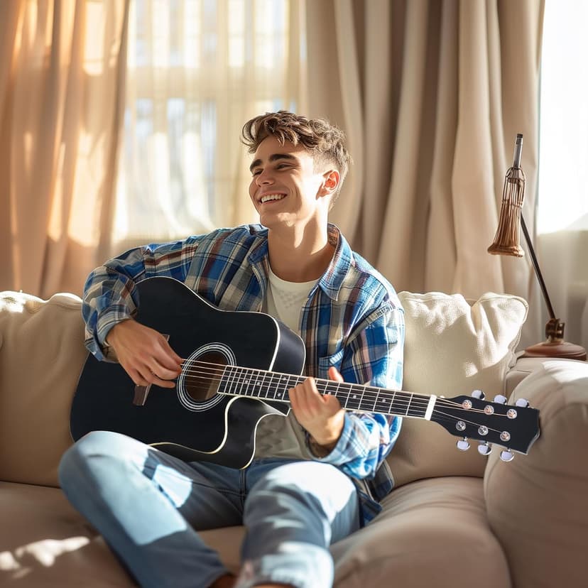 Ktaxon Full-Size Acoustic Electric Guitar with Amp, 41 Inch Basswood Body Guitars Kit for Beginner & Intermediate W/Bag, Strap, and Capo All Accessories Included (Black)