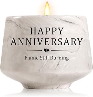 Happy Anniversary Candle – Aniversario Gifts for Couple,Women,Men 6oz Lavender Scented Candle,Anniversary Romantic Gifts for Him & Her B0G4GGC4Y6