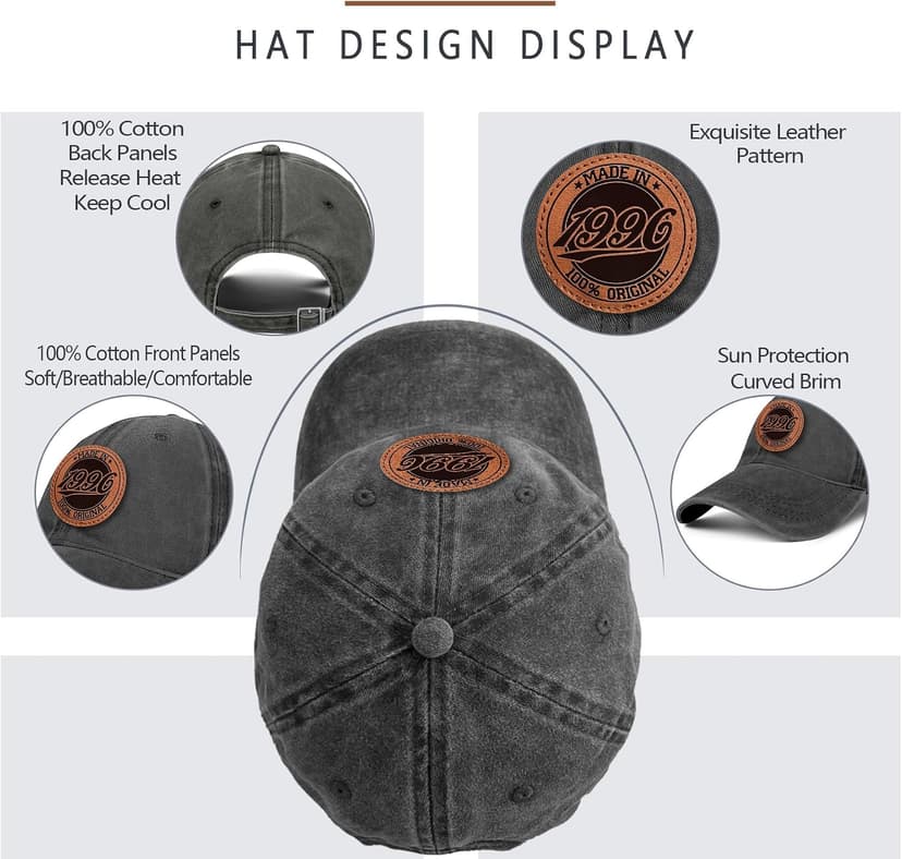 30th Birthday Gifts for Men 30th Birthday Decorations Him Male 30 Year Old Birthday Gifts 100% Cotton Hat B0CWTVXF3B