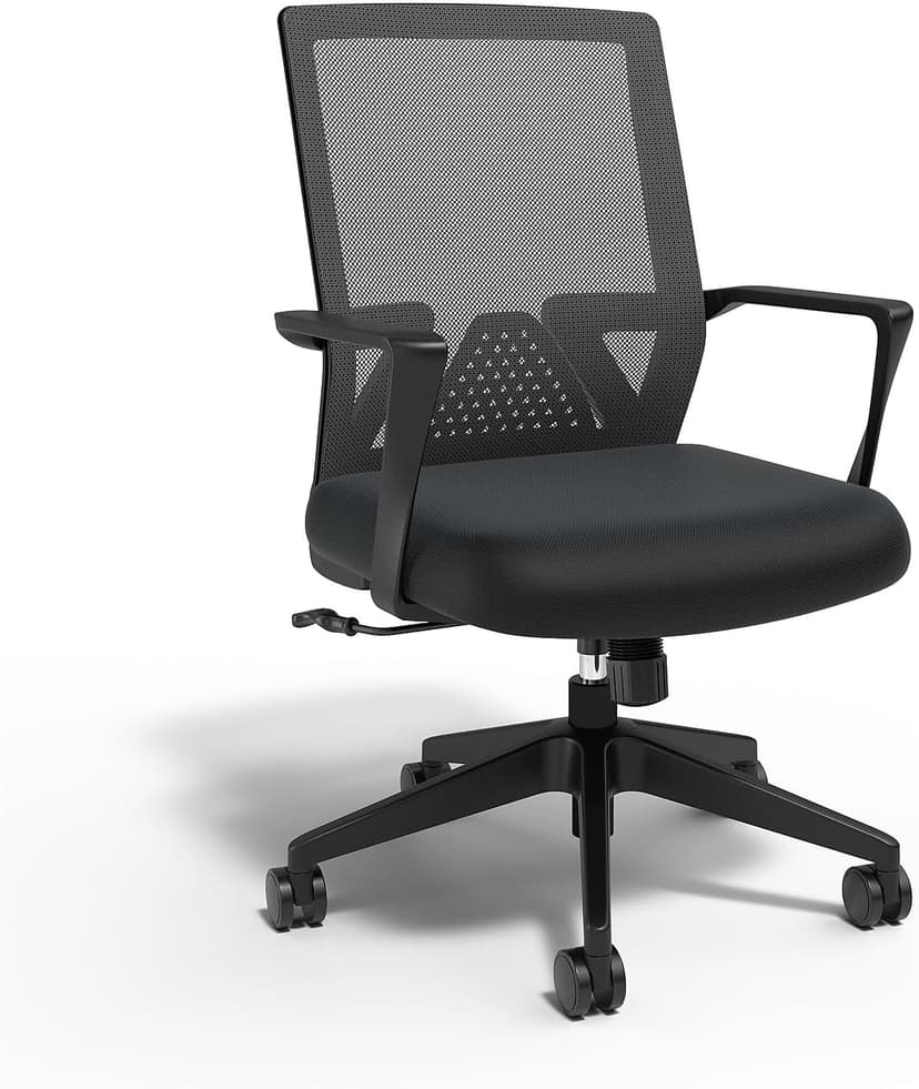 STAPLES Cartwright Ergonomic Office Desk Chair, Adjustable with Breathable Mesh & Lumbar Support, Perfect for Home & Office, Black