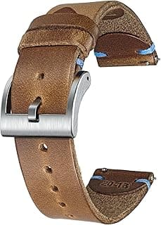 torbollo torbollo Soft Horween Leather Watch Bands for Men, 22mm Leather Watch Strap, Quick Release Handmade Watch Strap Soft Vintage Replacement
