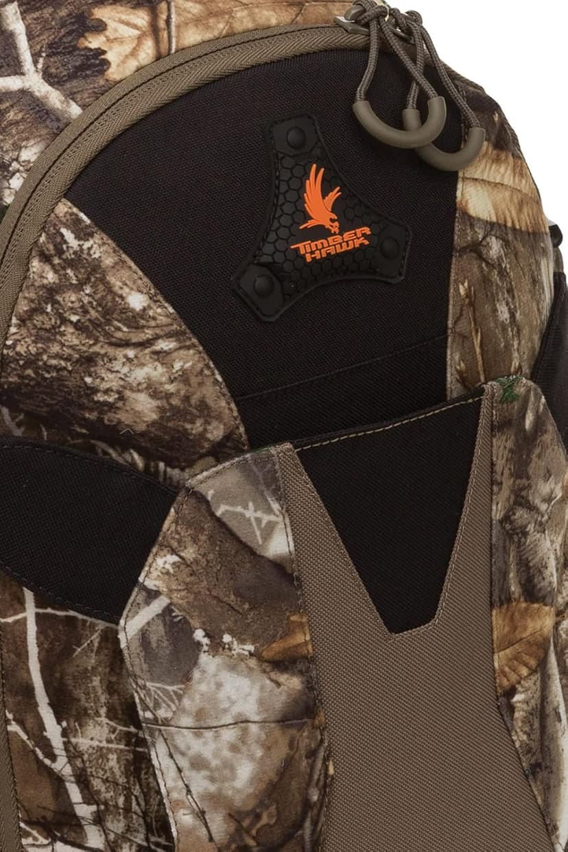 Timber Hawk Big Basin Camouflage Hunting Day Pack Backpack with Quiet Cloth Technology (Realtree Edge Camo)