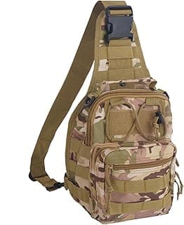 FAMI Outdoor Tactical Bag Backpack, Military Sport Bag Pack Sling Shoulder Backpack Tactical Satchel for Every Day Carry (CP)
