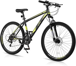 Ktaxon Mountain Bike 24/26/27.5 Inch Men & Women Mountain Bike with 21-Speed Adult Bikes, Double Disc Brake, Suspension Fork and High Carbon Steel Frame