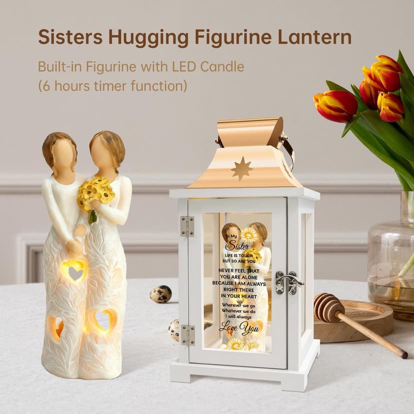 Homazing Sister Gifts Lantern - Unique Sister Gift Ideas for Mothers Day, Christmas, Thanksgiving