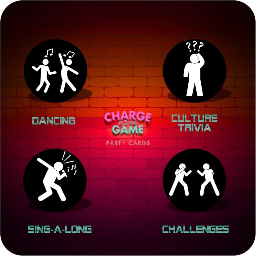 Charge It 2 The Game Drinking Cards – 90-Card Adult Party Game for Bachelorette Parties, 21st Birthdays, and Game Night Fun