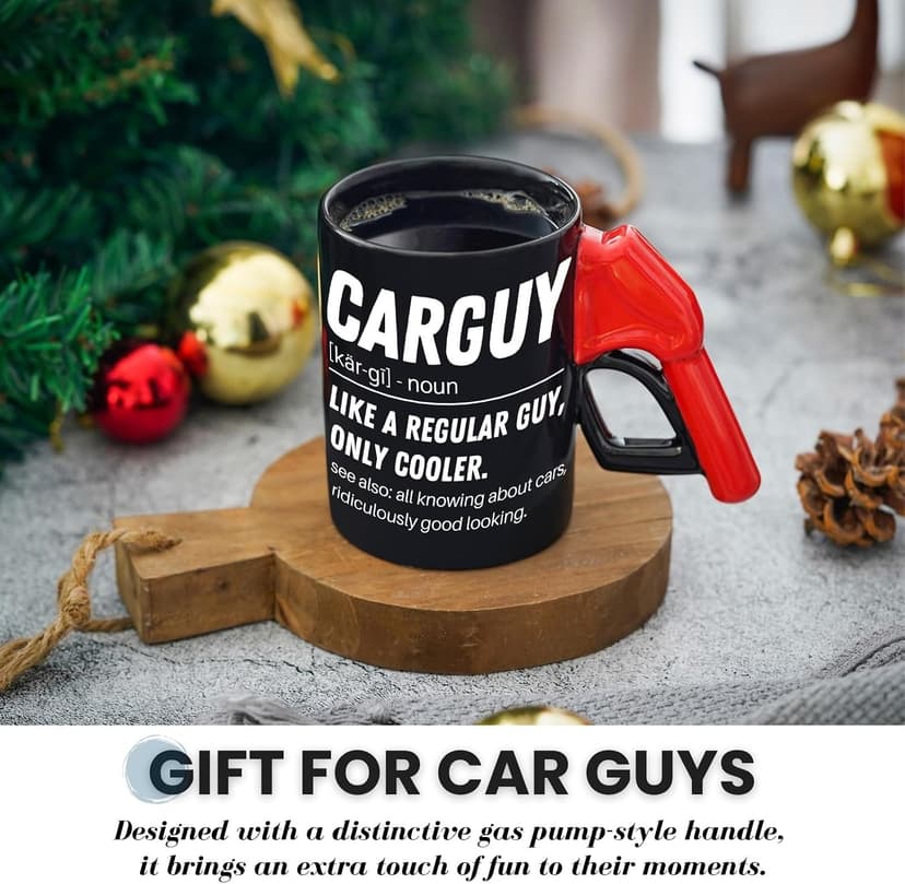 400ml Cup, Gift for Car Lovers, Car Enthusiast Car Guy Gifts For Men, Him, 13.5oz Refueling Ceramic Coffee Mug - Noun B0CLD1KKMS