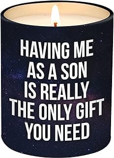 Birthday Gifts for Mom from Son - Mom Birthday Gifts from Son - Moms Gift Ideas from Son - Mother Gift, Funny mom Candle, 10 Oz Jar Lemongrass Scent