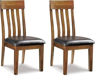 Signature Design by Ashley Ralene Rake Back 19" Dining Room Chair 2 Count, Medium Brown