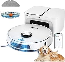 Robot Vacuum and Mop Combo, 3-in-1 Robotic Vacuums Cleaner with 70-Day Self-Emptying Base, LiDAR Navigation Smart Mapping & Strong 6000Pa Suction, for Pet Hair, Hard Floor, Carpet