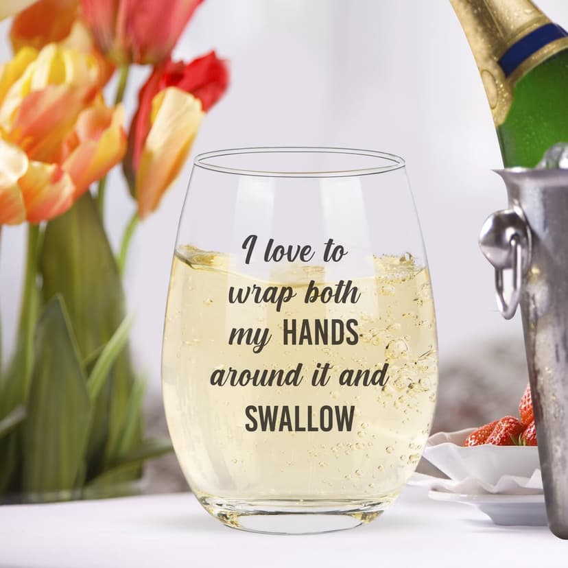 Funny Wine Glasses For Women, Best White Elephant Gifts 2025, Gag Gift For Women, Gifts For Wine Lovers, Birthday Present For Adults Her Men, Frined, Funny Gift For Men Coworker, Boss, Employee