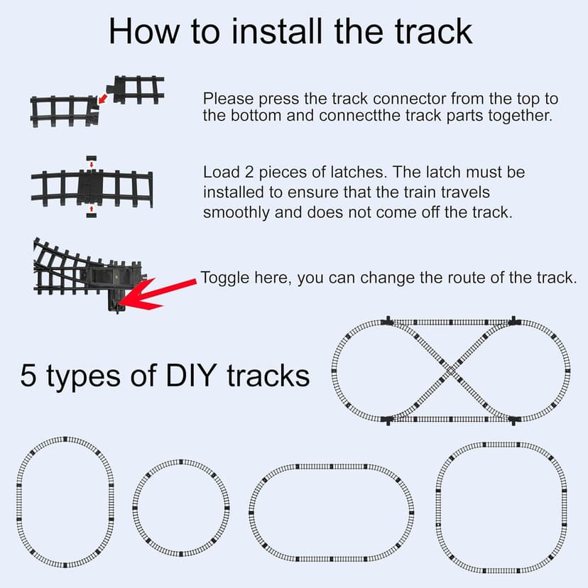 Train Set for Kids - Electric Remote Control Train Track Around Christmas Tree, Steam Locomotive Engine Train Railway Kits w/Smoke, Light & Sounds, Christmas Toys Gifts for 3 4 5 6 7 8 Year Old Kids