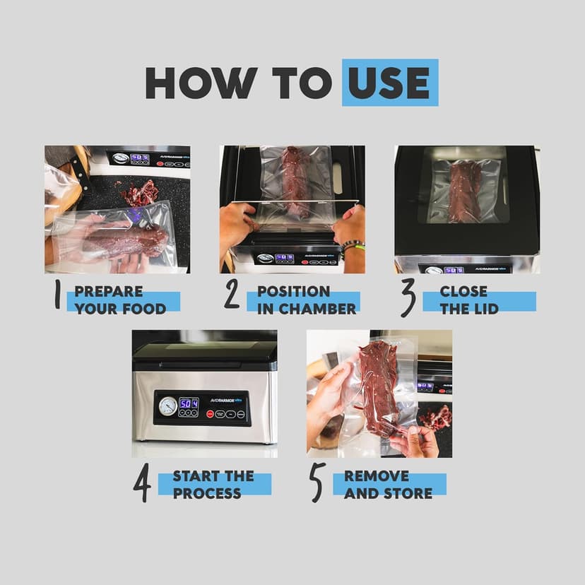 Avid Armor Ultra Series USV32: Premium Chamber Vacuum Sealer Machine High-Performance Vacuum Chamber Sealer for Professional and Home Use, Ideal Commercial Vacuum Sealer Machine for Food Preservation